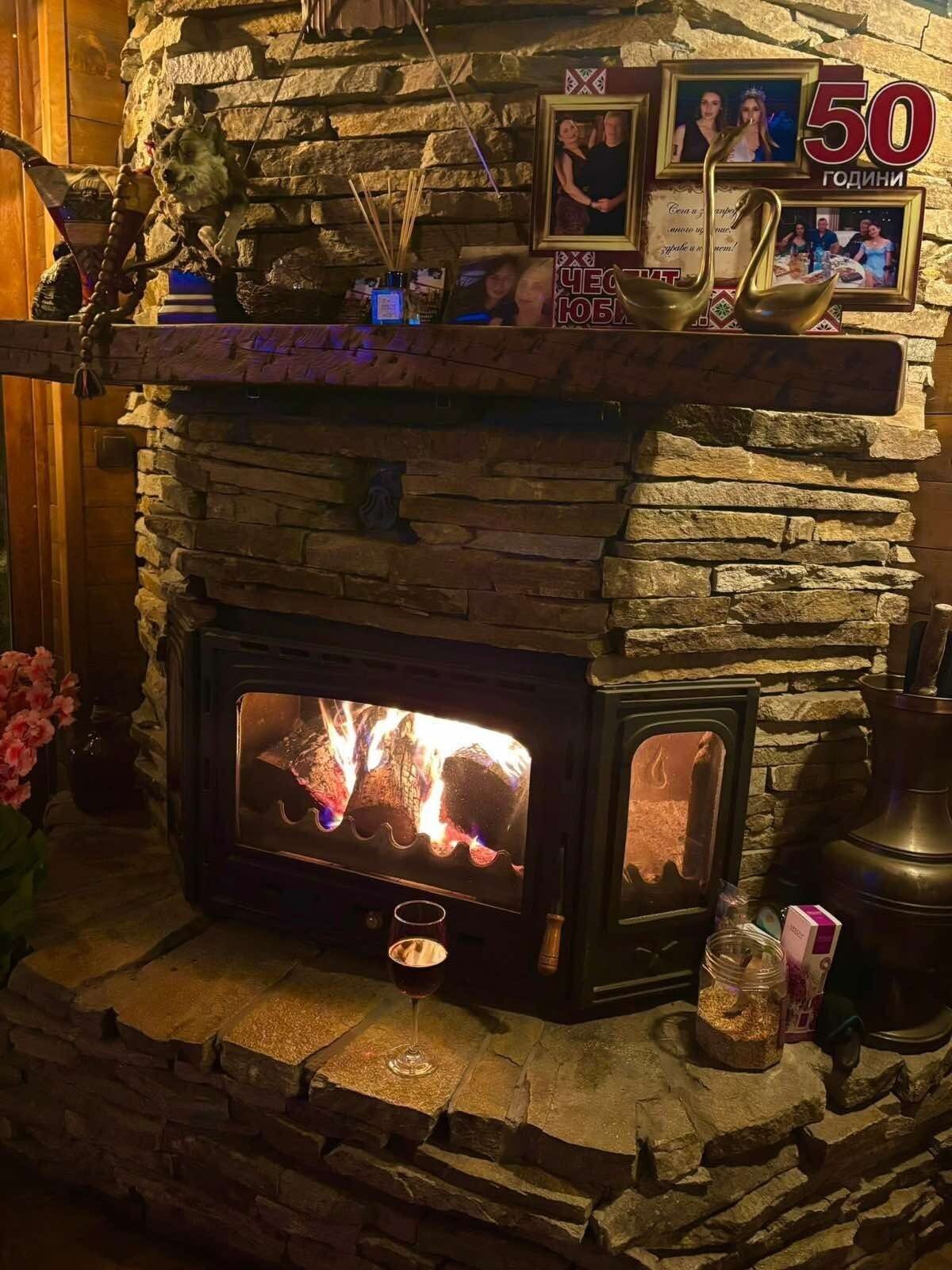 The fireplace