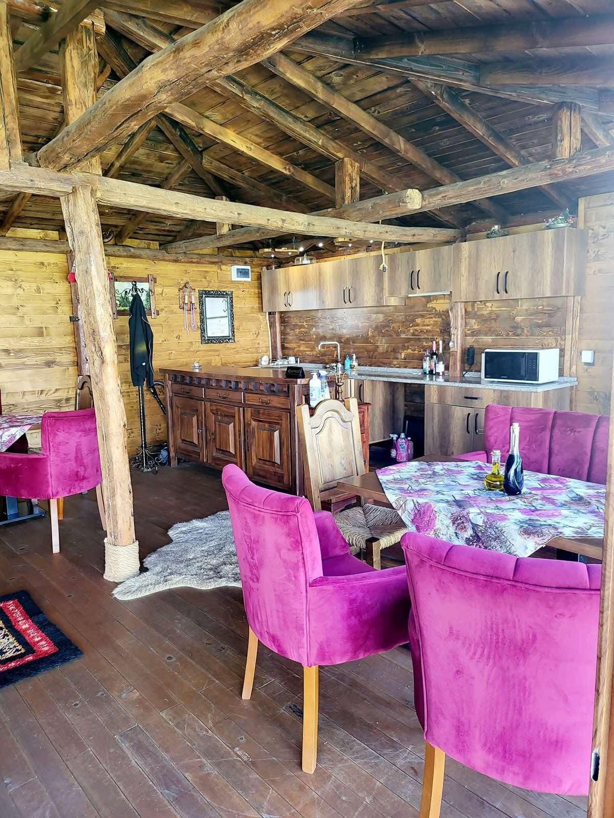 The pink tables